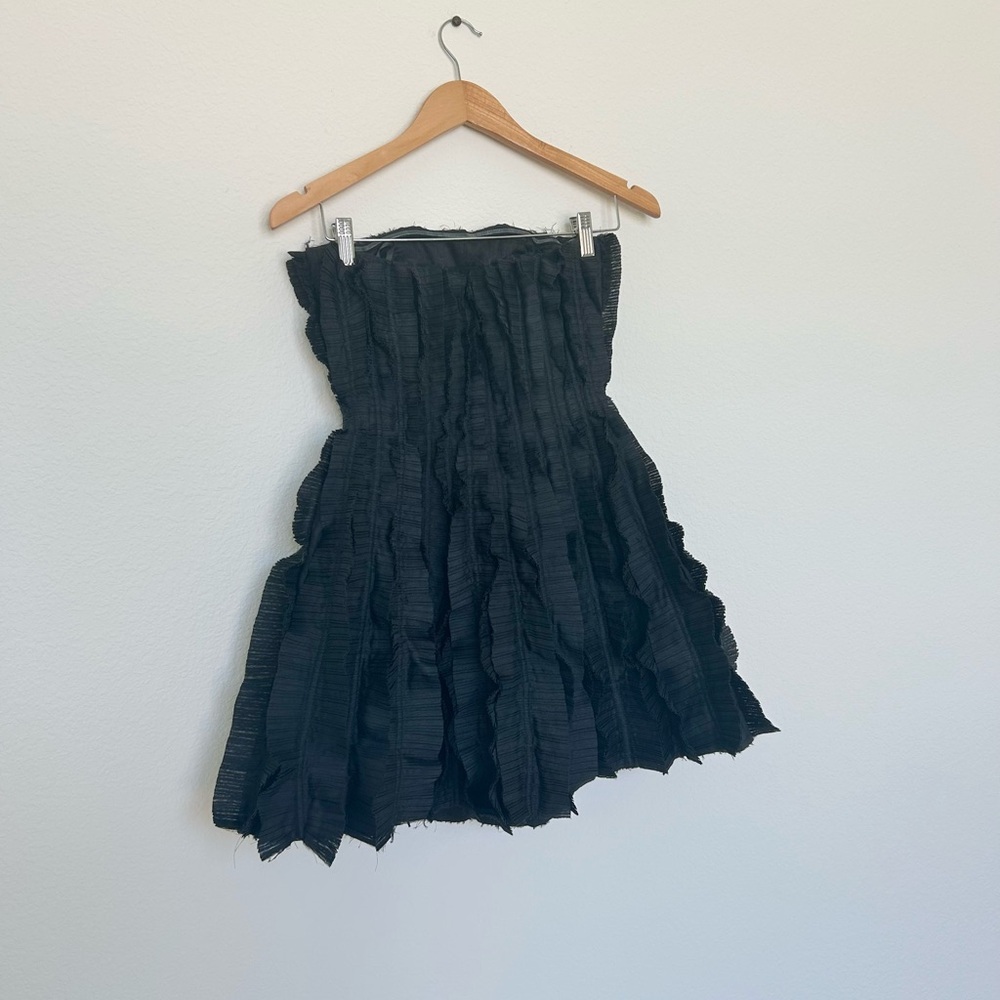 Aje The Hybrid Ruffle Sleeveless Mini Dress in Black - Picture 9 of 10
